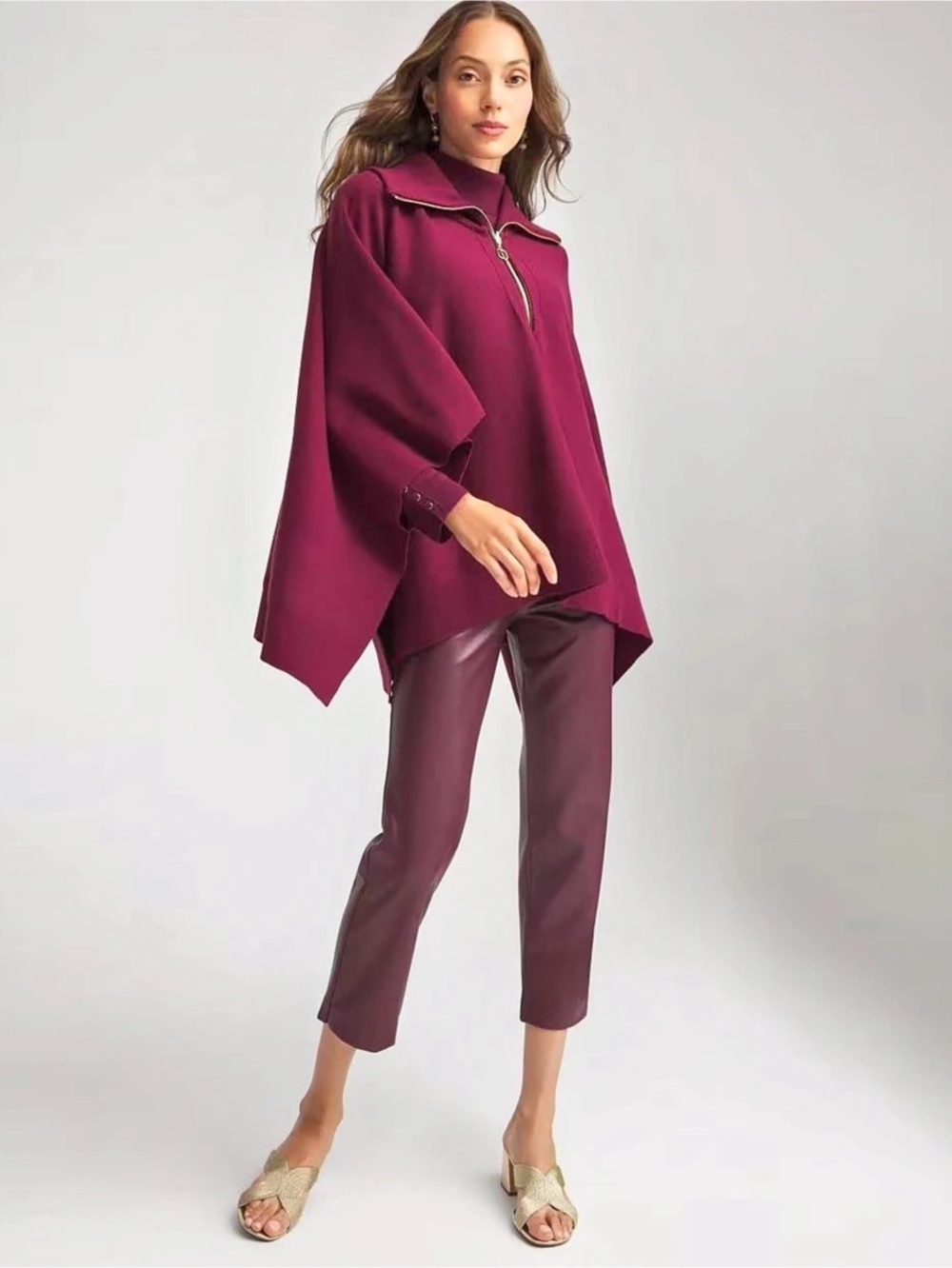 NWT Chico's Faux Leather Brigitte Pull On Cropped Pants